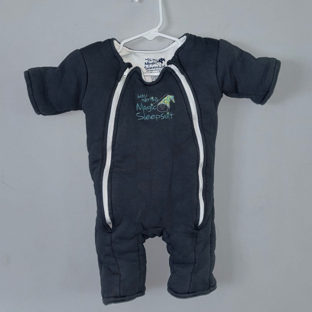 Baby Merlin’s Magic Sleepsuit Non-fleece Gray Small 3-6 months